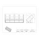 Poltex DECOTILTGLV4 Deco Countertop Glove Box Holder, 4 Box Capacity - Dimensions