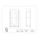 Poltex DECOTIS22-W Deco Tissue Box Holder, 2.2" Depth - Dimensions