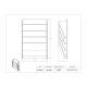 Poltex DECOVRTFILE4-W Deco Vertical Wall File, 4 Pocket - Dimensions