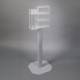 Poltex DISTATFR-3STL Frosted Acrylic Disinfecting Station, Steel Stand