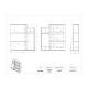 Poltex DISTATFR Frosted Acrylic Disinfecting Station - Dimensions
