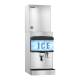 Hoshizaki Countertop Cubelet Ice and Water Dispenser, 200 lb Capacity - With Hoshizaki Remote-Cooled Cubelet Ice Machine Left Angle View (Hoshizaki Remote-Cooled Cubelet Ice Machine is Sold Separately)
