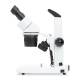 LW Scientific DMM-S13N-7LL3 DM Dual Mag Binocular Stereo Microscope with Dual LED Light Stand - Side View