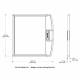 RC Imaging DR.LNS1417LD Lock-N-Secure DR Panel Protector - 14" x 17" with Long Dimension Side Handle, Optional Grid - Dimensions