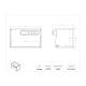 Poltex DRUGBX854 Locking Medication Box, 8" W x 4" D x 5 "H - Dimensions