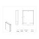 Poltex DRYLOG-T Clean Room Liquid-Resistant PETG Logbook Sleeve, Vertical - Dimensions