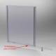 Poltex DRYSIG-T Clean Room Liquid-Resistant PETG Sign Sleeve, Vertical - Showing Slider Function