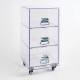 Poltex DWRCART3 3 Drawer Rolling Cart
