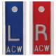 Aluminum Markers - 1/2" L & R - With Initials