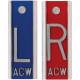 Aluminum Markers - 1" L & R - With Initials