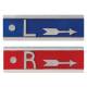 Aluminum Markers - 1" Arrow - 1/2" L & R - No Initials