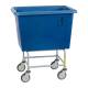 R&B Wire Elevated Poly Laundry Basket Truck - Blue