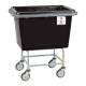 R&B Wire Elevated Poly Laundry Basket Truck with Bumper - Black