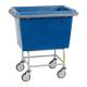 R&B Wire Elevated Poly Laundry Basket Truck with Bumper - Blue