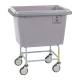 R&B Wire Elevated Poly Laundry Basket Truck with Bumper - Gray