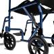 Everest & Jennings® Lightweight Aluminum Transport Chair, Blue - Wheel Lock View