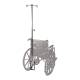 Everest & Jennings® Traveler® HTC Heavy Duty Wheelchair with Fixed Desk Arms and Elevating Legrests - O2/IV Pole
