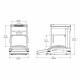 OHAUS Explorer™ Semi-Micro Balance Series - Technical Drawing