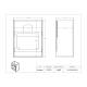 Poltex FACESHLD2VM Face Mask with Shield Holder, 2 Box Capacity - Dimensions