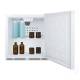 Accucold Compact All-Refrigerator for General Purpose with LED Interior Lighting, 1 Wire Shelf, Solid Door, 1.7 Cubic Feet - Door Opened with Bottles (Bottle are not included)