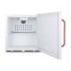 Accucold Compact All-Refrigerator with LED Interior Lighting, Antimicrobial Pure Copper Handle, 1 Wire Shelf, Solid Door, 1.7 Cubic Feet - Door Opened