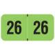 Arden Label FGYM-26-T4 PMA Fluorescent Green 2026 Year Labels - Size 3/4" H x 1 1/2" W
