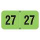 Arden Label FGYM-27-T4 PMA Fluorescent Green 2027 Year Labels - Size 3/4" H x 1 1/2" W