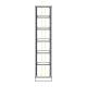 Capsa LP-XT2719-G-SHELF FLX Classic Edition Metal Storage Cabinet with Powder Coat Finish and Single Glass Door, 5 Half-Width Slideout Shelves - Drawing