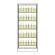 Capsa LP-XT2736-G-SLOT FLX Classic Edition Metal Storage Cabinet with Powder Coat Finish and Double Glass Door, 5 Slot Shelves - Drawing
