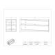 Poltex FOLEY4 Foley Catheter Rack, 4 Pocket - Dimensions