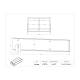 Poltex FOLEYSTAK421START Modular Foley Catheter Rack Starter Pack, 2-Pocket, 21" Length - Dimensions