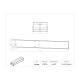 Poltex FOLEYSTAK434 Modular Foley Catheter Rack Adder Unit, 2-Pocket, 34" Length - Dimensions