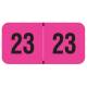 2023 Year Labels - PMA Fluorescent Pink - Size 3/4" H x 1 1/2" W
