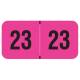 2023 Year Labels - PMA Fluorescent Pink - Size 3/4" H x 1 1/2" W