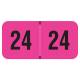 2024 Year Labels - PMA Fluorescent Pink - Size 3/4" H x 1 1/2" W