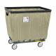 R&B Wire Fully Sewn Vinyl Basket Truck with 4 Swivel Casters - Beige