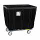 R&B Wire Fully Sewn Vinyl Basket Truck with 4 Swivel Casters - Black