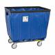 R&B Wire Fully Sewn Vinyl Basket Truck with 4 Swivel Casters - Blue