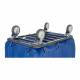 Fully Sewn Vinyl Basket Truck with 4 Swivel Casters - Upside Down Casters