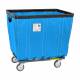 Fully Sewn Vinyl Basket Truck with 4 Swivel Casters - Electric Blue