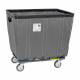 R&B Wire Fully Sewn Vinyl Basket Truck with 4 Swivel Casters - Gray
