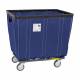 Fully Sewn Vinyl Basket Truck with 4 Swivel Casters - Navy