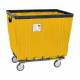 Fully Sewn Vinyl Basket Truck with 4 Swivel Casters - Yellow