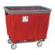 R&B Wire Fully Sewn Vinyl Bumper Truck with 4 Swivel Casters - Red