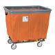 R&B Wire Fully Sewn Vinyl Bumper Truck with 4 Swivel Casters - Sunset Orange