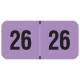 Arden Label FVYM-26-T4 PMA Fluorescent Violet 2026 Year Labels - Size 3/4" H x 1 1/2" W