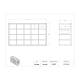 Poltex FZRCK54 Microtube Box Freezer Rack, 4 x 5 Array - Dimensions