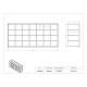 Poltex FZRCK74 Microtube Box Freezer Rack, 4 x 7 Array - Dimensions