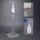 Poltex GALLONLCK-2STL28 Gallon Hand Sanitizer Steel Locking Stand, Without Side Pockets - Components (Hand Sanitizers are Not Included)