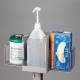 Poltex GALLONLCK-SDLMAG-2STL28 Gallon Hand Sanitizer Steel Locking Stand, With Side Pockets - With Supplies (Hand Sanitizer, Wipes, Glove box, and Gloves are Not Included)